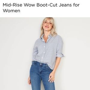 Midrise wow jeans old navy boot cut